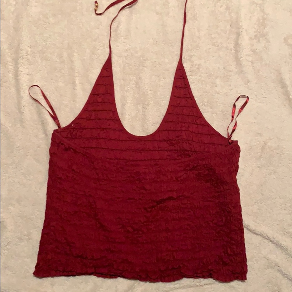 Red Halter Top - Picture 2 of 3